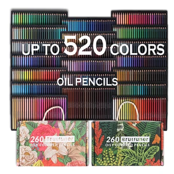  BRUTFUNER Новые продукты 520 цветов профессиональные цветные карандаши на масляной основе художественные принадлежности для школьного рисования подарочный набор