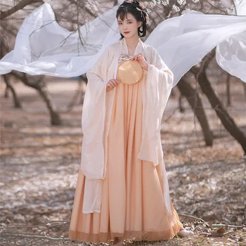  Новые китайские традиционные костюмы для женщин, платье феи Ханфу, Народный танец, Винтажный наряд принцессы с вышивкой, Китайские платья Ханфу