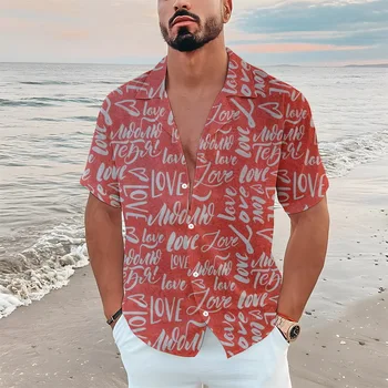  Модная Мужская Рубашка, Пляжные Гавайские рубашки 