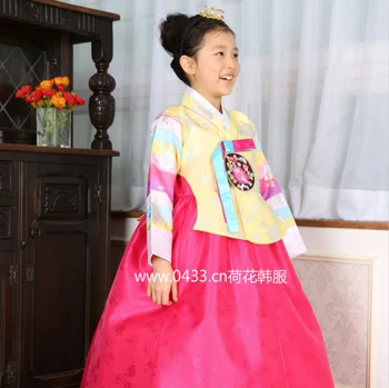  2020 Новый Традиционный костюм Платье Ханбок Детское платье Ханбок В Корейском стиле Праздничный сценический костюм Платья-пачки для девочек