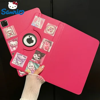  Sanrio Family Hello Kitty Kuromi Наклейки, Вращающийся На 360 Градусов Чехол Из Искусственной Кожи Для iPad Mini Air 1 2 3 4 5 6 10,2 дюйма Pro 11 дюймов 12,9 дюйма