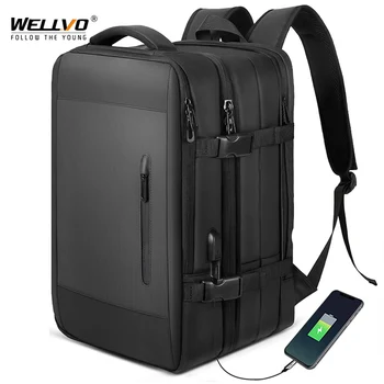  Расширяемая для путешествий рюкзак для мужчин 17 дюймов ноутбук сумка USB зарядка водонепроницаемый большой емкости камера сумка школа 334C ХД 