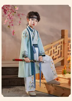  Детская Новогодняя одежда, Старинное студенческое платье Книжника, Халат для фотосъемки, традиционный костюм для китайской школы