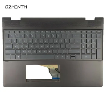  Ноутбук для HP Spectre X360 с 15-канальным Верхним корпусом с подставкой для рук и клавиатурой с подсветкой коричневого цвета