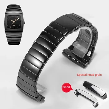  Сменный Серебристый Бриллиантовый ремешок для часов серии SINTRA Black с женским интерфейсом, керамический ремешок для часов для мужчин и женщин 17/26/29 мм
