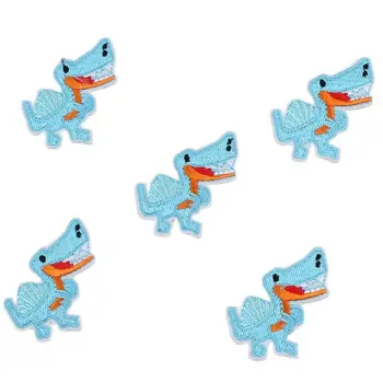  10 шт., Милые наклейки с вышивкой Динозавра, нашивки с изображением животных из мультфильма 