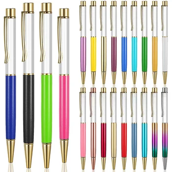  22 Разноцветных плавающих ручки из пустого тюбика, металлические ручки, создающие ваши любимые ручки из жидкого песка, расходные материалы для многих случаев