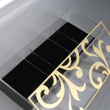  Золотые украшения, прозрачная коробка для шоколада из оргстекла и акрила