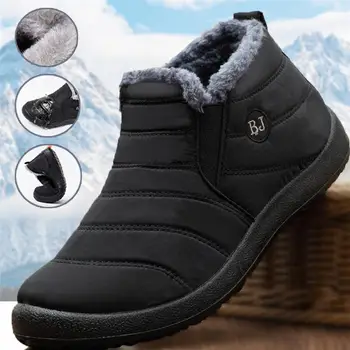  Мужские ботинки, Зимние повседневные ботинки Унисекс, мужская зимняя обувь Для мужчин, Модные ботильоны, Водонепроницаемая обувь, Мужская обувь, Мужская рабочая обувь