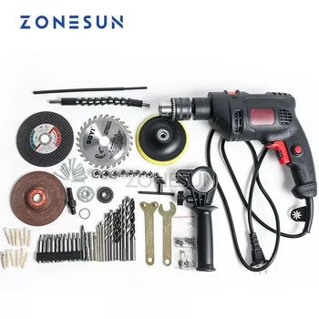  ZONESUN Роторная дрель, Электрическая отвертка, портативные реверсивные электроинструменты, автоматический деревообрабатывающий станок для сверления стали, алюминия