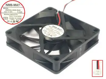  Вентилятор охлаждения сервера NMB-MAT 2806GL-04W-B40 TA1 DC 12V 0.22A 70x70x15 мм 2-Проводной