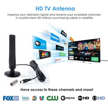  Внутренняя цифровая телевизионная антенна 1080P, усилитель приемника сигнала, телевизионная антенна HDTV Mini DVB-T2, антенна 3,0 М, простота установки