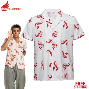  Костюмкупить Рубашку с лобстером от Kramer, футболку, рубашку на пуговицах от Seinfeld Film Tv, костюмную блузку, наряд для отдыха для взрослых для мужчин