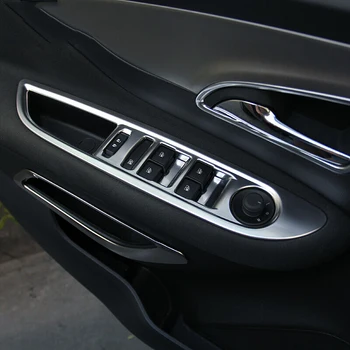  ABS Матовый Внутренний Подлокотник Кнопка Включения Дверного Окна Панель Крышка Отделка аксессуары 4шт 2012-2016 Для Opel Mokka Buick Encore LHD