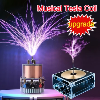  Музыкальная катушка Tesla Bluetooth-совместима с динамиком Tesla Coil, Беспроводным сенсорным электродуговым генератором, искусственным освещением