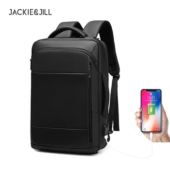  Рюкзак для ноутбука Jackie & Jill Travel, Водостойкий Рюкзак Унисекс, 15,6-дюймовый расширяемый рюкзак