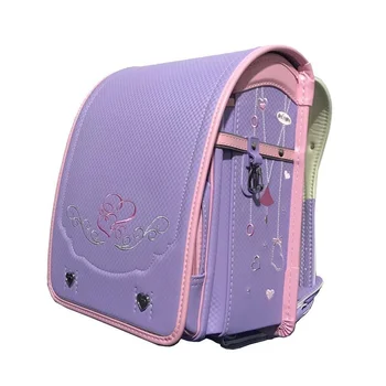  Японские водонепроницаемые школьные сумки для девочек, ортопедический рюкзак из искусственной кожи с автоматической пряжкой Randoseru, Детский школьный рюкзак Большой емкости 2023