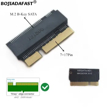  7 + 17PIN Для NGFF M.2 B Ключ M2 SATA SSD Адаптер Карты Поддержка 2012-начала 2013 Macbook A1425 A1398