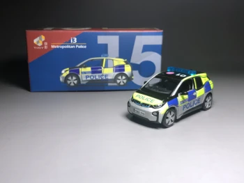  Крошечный 1/64 i3 UK15 патрульный автомобиль лондонской полиции, отлитая под давлением Модель Автомобиля, Коллекция игрушечных автомобилей ограниченной серии