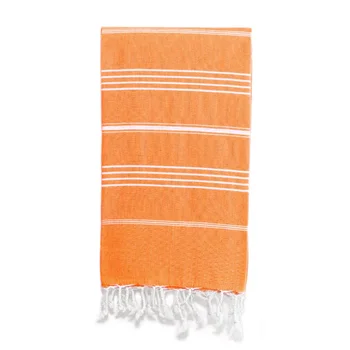  Банное полотенце из домашнего текстиля в полоску оранжевого цвета, Пляжное полотенце с бахромой из турецкого хлопка, Впитывающее Банное полотенце, Многофункциональное