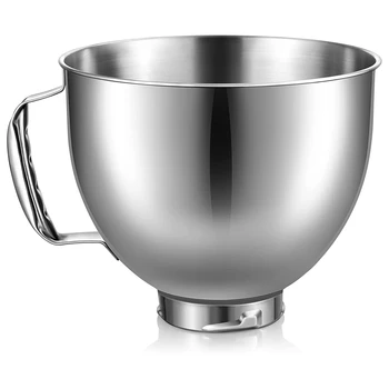  Чаша из нержавеющей стали для миксера с наклонной головкой объемом 4,5-5 кварт, для чаши миксера, можно мыть в посудомоечной машине