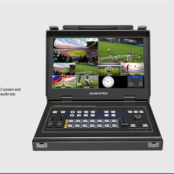  Avmatrix PVS0613 Портативный Видеомикшерный Коммутатор С 13,3-Дюймовым ЖК-монитором FHD Video Switcher, Транслирующий Прямую трансляцию