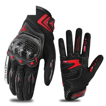  Мотоциклетные перчатки с сенсорным экраном, Светоотражающие, защищающие все пальцы, гоночные байкерские перчатки для езды на мотоцикле Мотокросса