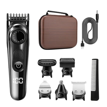  Триммер для бороды, Триммер для волос для мужчин, Беспроводная электробритва для ухода за лошадьми, USB-аккумулятор и светодиодный дисплей