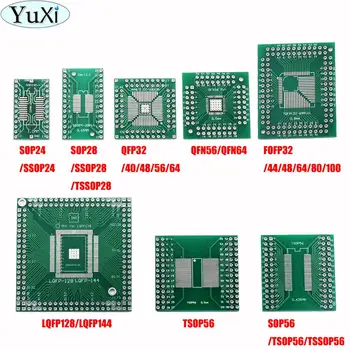  Комплект печатных плат YuXi SMD Turn To DIP SOP QFN QFP SSOP TSSOP SOT23 24 28 32 40 48 56 64 SMT Для ПОГРУЖЕНИЯ