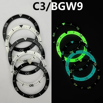  C3 BGW9 Супер Светящийся Ободок Для Часов Дайвинг Кольцо Для Часов Рот Запчасти Для Ремонта Синий/Зеленый Светящийся Ободок Для Часов 40,3 мм 32,8 мм