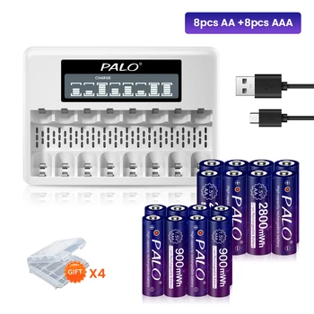  PALO 1,5 В AA AAA Литий-ионная Аккумуляторная батарея с Зарядным устройством Для Часов Игрушки Камера 1,5 Вольта 2A3A Батареи Batteria для Дистанционного Управления
