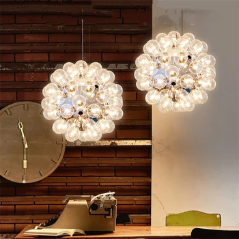  Скандинавская Прозрачная стеклянная лампа с Пузырьками, Дизайнерская лампа Taraxacum для спальни, гостиной, бара, декора Виллы, светодиодная настольная подвесная лампа