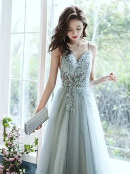  2023 Новое Банкетное Элегантное вечернее платье Великолепное платье с разрезом 