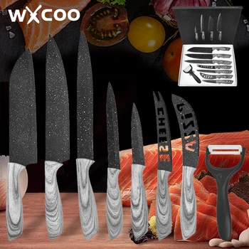  Набор кухонных Ножей, Нож для Нарезки Сыра, Нож для пиццы, Тесак для мяса, Нож шеф-повара Из нержавеющей стали, Нож для приготовления пищи, Кухонный инструмент