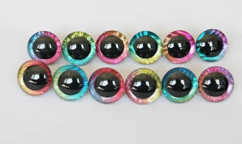  Эксклюзивный дизайн 100шт---12/14/16/20/25/30/ 35 мм Новая игрушка защитные глаза 3D кукольные глаза + блестящая ткань + шайба-вариант стиля