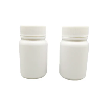  100 + 2 комплекта Пустых белых круглых бутылок из полиэтилена высокой плотности 60cc, контейнер для капсул 60 г с завинчивающимися крышками и уплотнителем