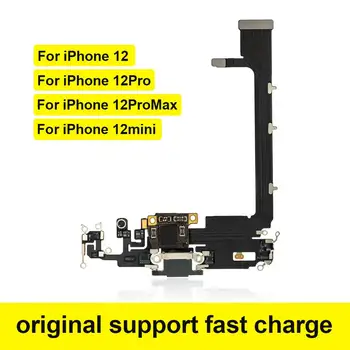  Новый оригинальный порт зарядки, док-разъем для iPhone 12 Mini Pro Max, USB-плата, гибкий кабель, невозможно заряжать детали