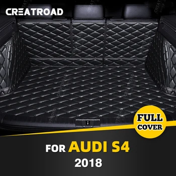  Автоматический коврик для багажника с полным покрытием для Audi S4 2018, Защитный чехол для багажника, накладка для грузового лайнера, аксессуары для защиты интерьера