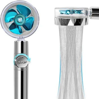  Пропеллер душевая головка экономии расхода воды 360 градусов вращающийся вентилятор с АБС дождь высокого давления сопла аксессуары для ванной комнаты