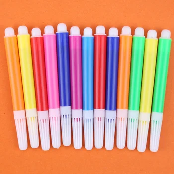  Набор ручек для рисования 12 цветов для детей, Акварельная ручка, маркер для художника, Детский Моющийся Мини-объемный тест, Маленькая кисточка 12 цветов