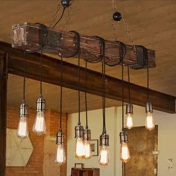  Промышленная люстра для фермерского дома, Подвесные светильники для кафе в деревенском стиле, подвесной светильник