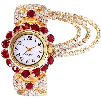  Модные женские цифровые часы-браслет Shi Ying с бриллиантами