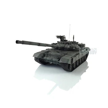  Радиоуправляемый танк Henglong 1/16 Pro версии 7.0 T90 3938 с башней 360 ° с металлическими гусеницами Колеса IR Battle Body Recoil TH17887-SMT7