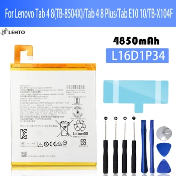  Аккумулятор оригинальной емкости L16D1P34 Для Lenovo TAB E10 10.1 X104F TAB4 8.0 TB-8504N НАСТОЛЬНЫЙ TB-8504X TB-8504F TAB4 8 plus Аккумуляторы