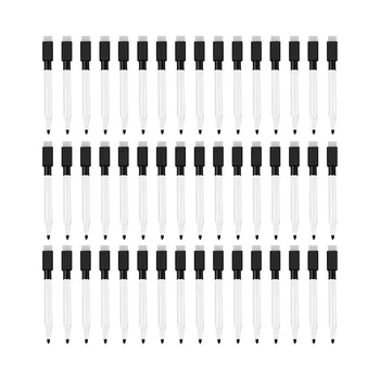  Магнитная ручка для белой доски, стираемый маркер, 48 упаковок маркеров для белой доски, Маркер сухого стирания с крышкой-ластиком, черный