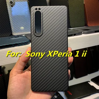  Чехол из Настоящего Углеродного волокна для Sony Xperia 1 Ii, Защитный чехол из Арамидного волокна для Sony Xperia 1 Ii, Ультратонкий чехол из углеродного волокна