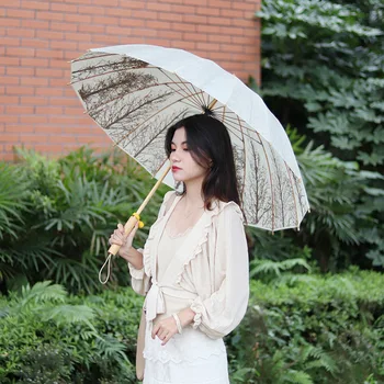  винтажный прочный Зонтик, белый солнцезащитный маленький женский Зонт, фото, элегантный открытый портативный дождевик paraguas для самообороны