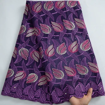  Швейцарская кружевная ткань 2023 Высококачественная Африканская Хлопчатобумажная Кружевная ткань С камнями, Нигерийская Сухая Кружевная ткань Для женского вечернего платья A3256