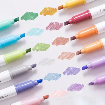 4 шт./компл. Ins Милые блестящие маркеры, ручки, Кавайные цветные фломастеры, инструмент для рисования, корейские канцелярские принадлежности для школьного офиса, подарок малышу
