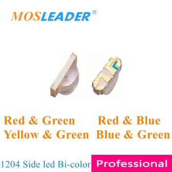  Mosleader 3000 шт. 1204 1206 Боковой двухцветный светодиод Красный и зеленый Красный и синий Желтый и зеленый Синий и зеленый двухцветный SMD СВЕТОДИОД